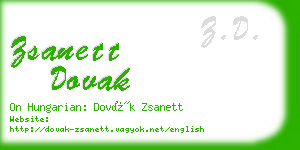 zsanett dovak business card